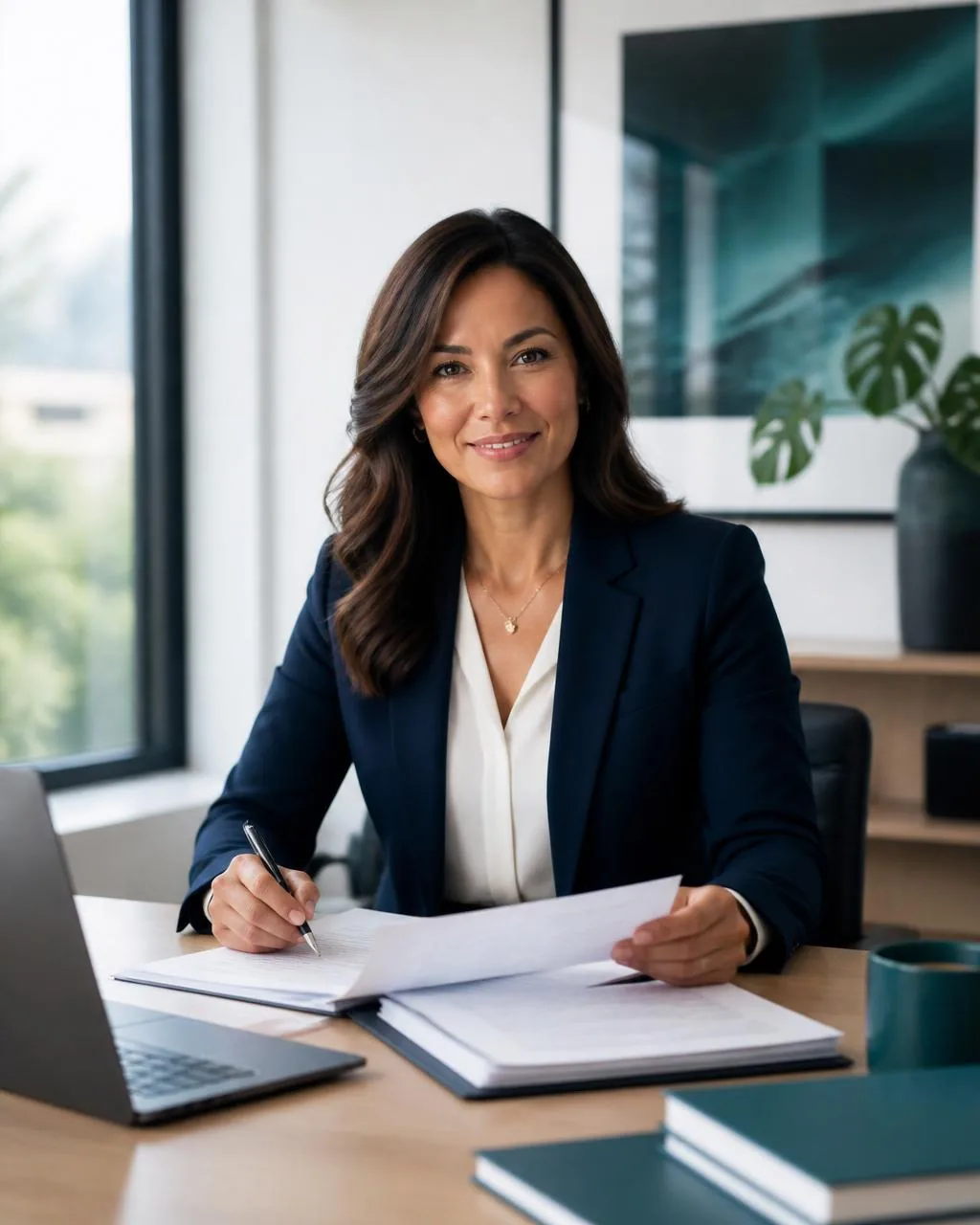 HR specialist reviewing employment documentation